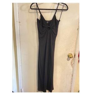 SOLD F21 Slit O Ring Black Dress